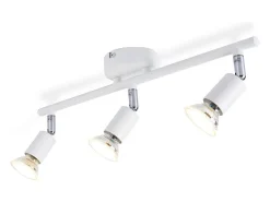 NETTLIFE Foco de techo LED de 3 bombillas - Foco de techo interior GU10 blanco cálido moderno
