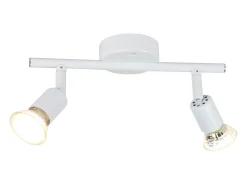 NETTLIFE Foco de techo LED orientable GU10 2 llamas Focos de techo Salón industrial orientable