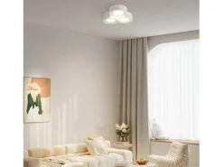 NETTLIFE Foco de techo para montaje en superficie, blanco, moderno, para pasillo, 3 llamas, Gx53, máx. 10 W