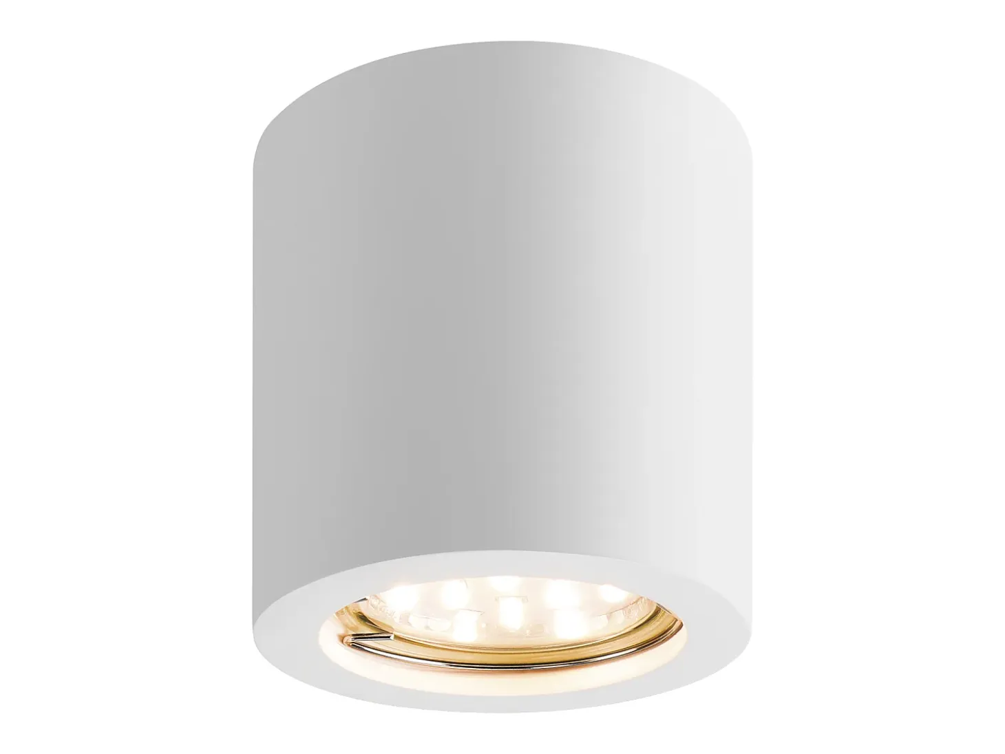 NETTLIFE Foco de techo redondo blanco Gu10 de 40 W, montaje en superficie, moderno, de yeso