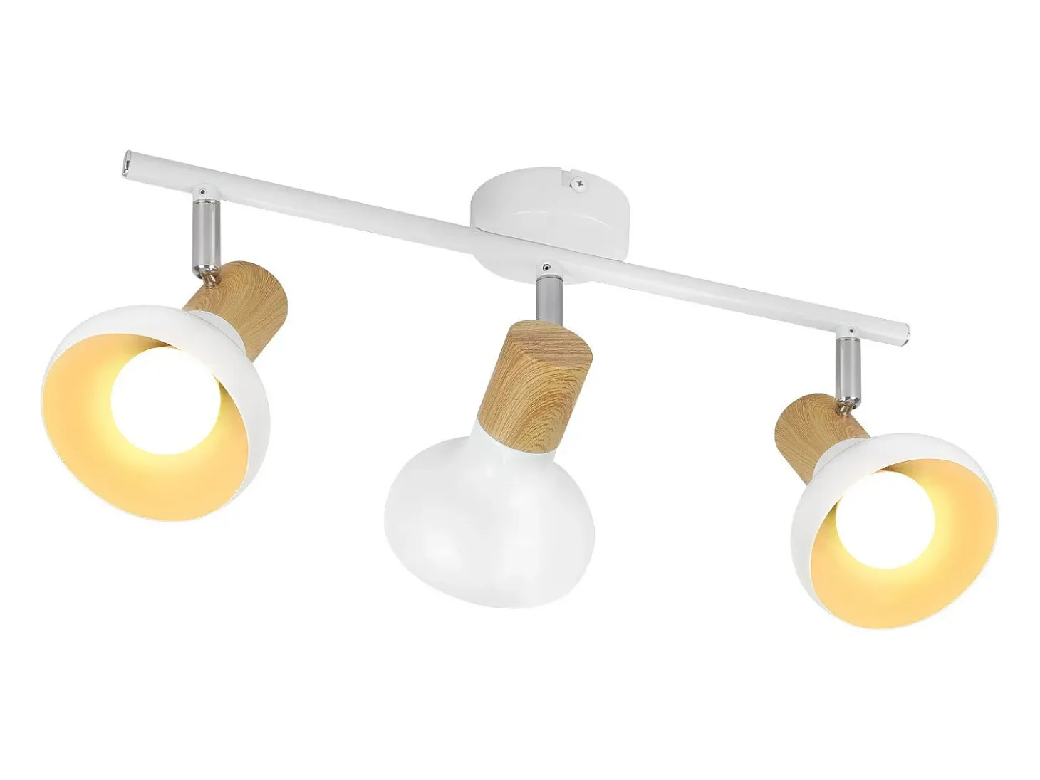 NETTLIFE Foco de techo vintage E14 Lámpara de interior industrial ajustable Pantalla de hierro sin bombilla