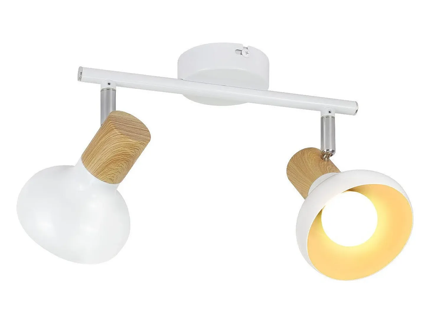 NETTLIFE Foco de techo vintage E14 Lámpara de interior industrial ajustable Pantalla de hierro sin bombilla