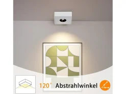 NETTLIFE Foco LED Blanco 7W Blanco Cálido Foco de Techo Moderno Foco Plano y Cuadrado para Pasillo Cocina Comedor