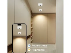 NETTLIFE Foco LED Blanco 7W Blanco Cálido Foco de Techo Moderno Foco Plano y Cuadrado para Pasillo Cocina Comedor