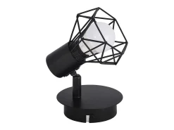 NETTLIFE Focos de pared negros Focos de pared retro - Lámpara de pared E14 Lámpara de pared vintage ajustable 1 llama 350°40W