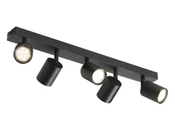 NETTLIFE Focos de techo LED negros GU10 orientables 350°, modernos para pasillo salón dormitorio sin bombilla