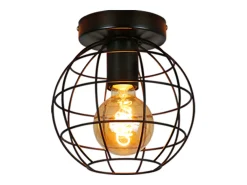NETTLIFE Industriemetal - Vintage - Luces de techo, negro, E27 - Cúpula de la lámpara, retro - Iluminación de escaleras para cocina, dormitorio, salón.