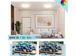 NETTLIFE LED - Iluminación para techo, plana, 18 cm - 15 W, blanco, 4000 K - Iluminación moderna para cocina, pasillo y dormitorio.