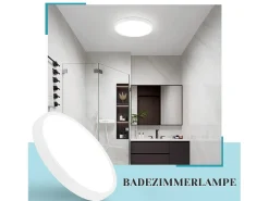 NETTLIFE, LED - Luz de techo, plana, 18 cm - 15 W, blanca, 6000 K - Iluminación moderna para la cocina, el pasillo, el dormitorio