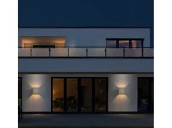NETTLIFE LED Aplique interior - Aplique exterior Gris Lámpara exterior IP65 Aplique exterior 3000K Blanco cálido