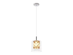 NETTLIFE Lámpara colgante moderna de cristal G9 para comedor, altura ajustable