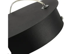 NETTLIFE Lámpara Colgante LED Silicona Negro Diam.75cm Regulable con Mando a Distancia Diseño Moderno para Estudio Salón Cocina Oficina 47W