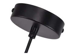 NETTLIFE Lámpara colgante de mesa de comedor de cristal negro moderno, 1 llama, E27