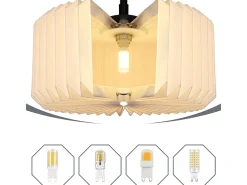 NETTLIFE Lámpara colgante vintage para mesa de comedor, lámpara colgante para salón, comedor, 1 llama blanca