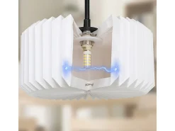 NETTLIFE Lámpara colgante vintage para mesa de comedor, lámpara colgante para salón, comedor, 1 llama blanca