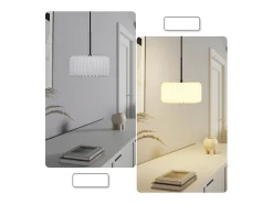 NETTLIFE Lámpara colgante vintage para mesa de comedor, lámpara colgante para salón, comedor, 1 llama blanca
