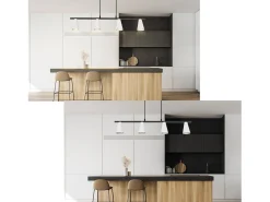 NETTLIFE Lámpara colgante para mesa de comedor, lámpara para mesa de comedor, 4 bombillas metálicas blancas GU10, negro industrial sin bombilla.