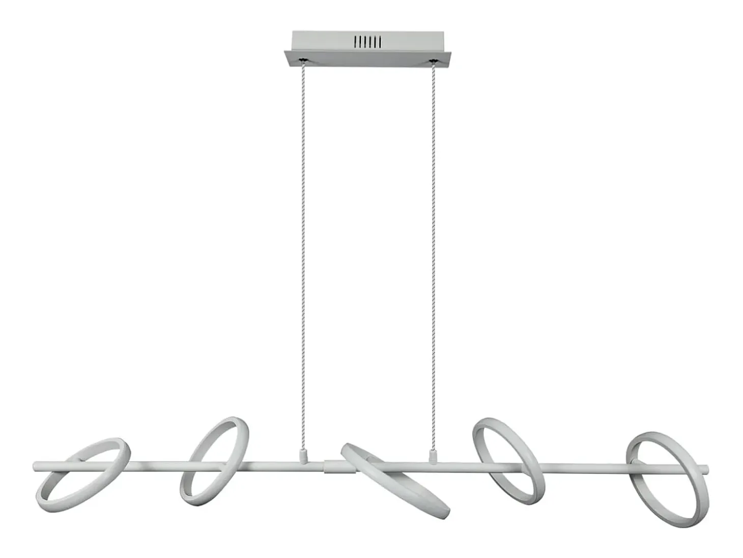 NETTLIFE Lámpara colgante LED moderna de 31 W con anillos rotativos amovibles de luz blanca cálida 3000 K