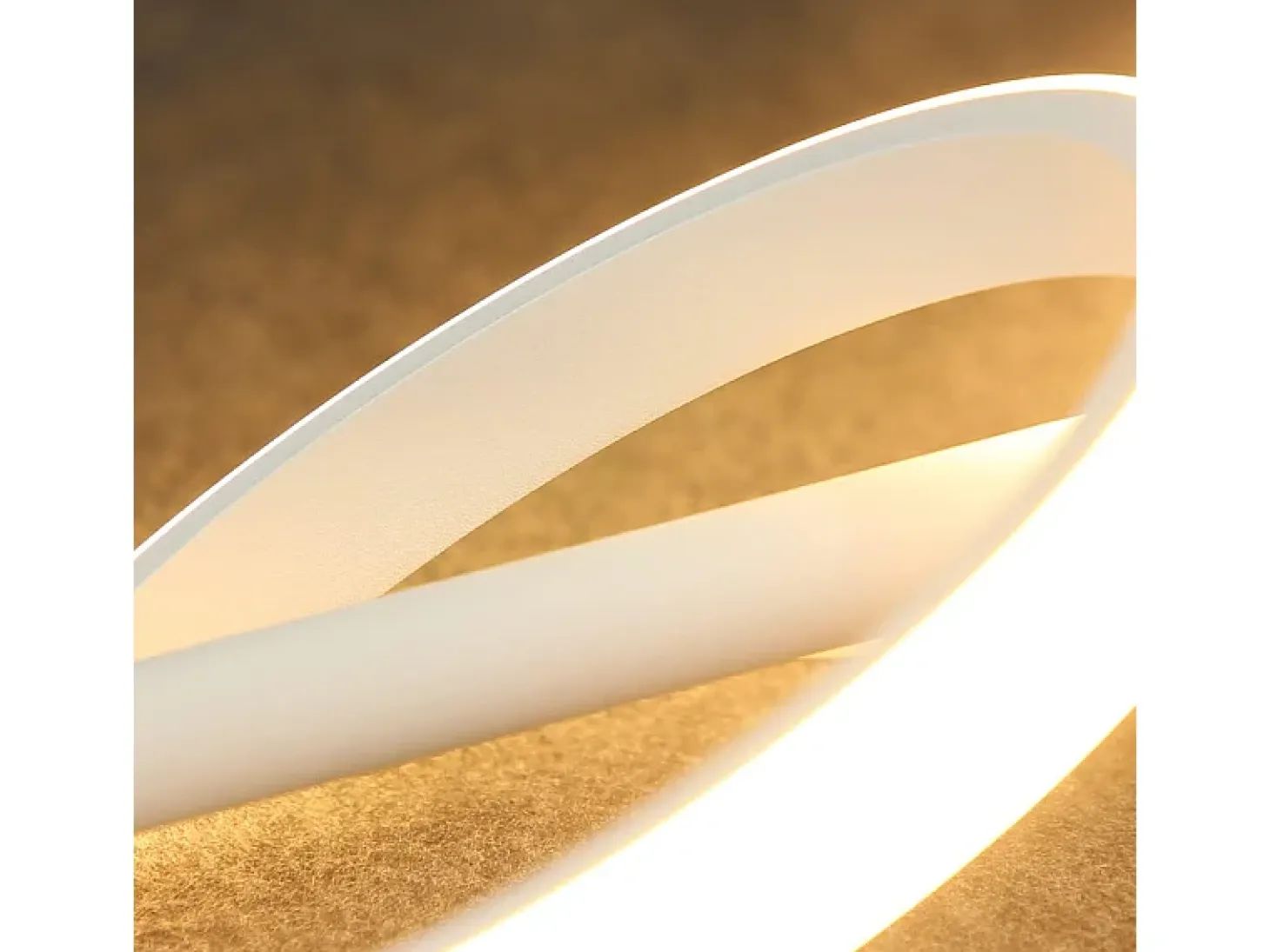 NETTLIFE Lámpara colgante LED moderna de 31 W con anillos rotativos amovibles de luz blanca cálida 3000 K