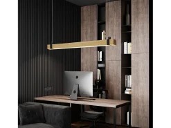 NETTLIFE Lámpara Colgante LED Vintage Regulable Diam.100CM Madera y Metal 19W Lámpara de Industrial para Salón Dormitorio Oficina