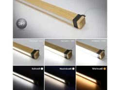 NETTLIFE Lámpara Colgante LED Vintage Regulable Diam.100CM Madera y Metal 19W Lámpara de Industrial para Salón Dormitorio Oficina