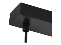 NETTLIFE Lámpara colgante moderna de cristal negro para mesa de comedor, 3 llamas, E27