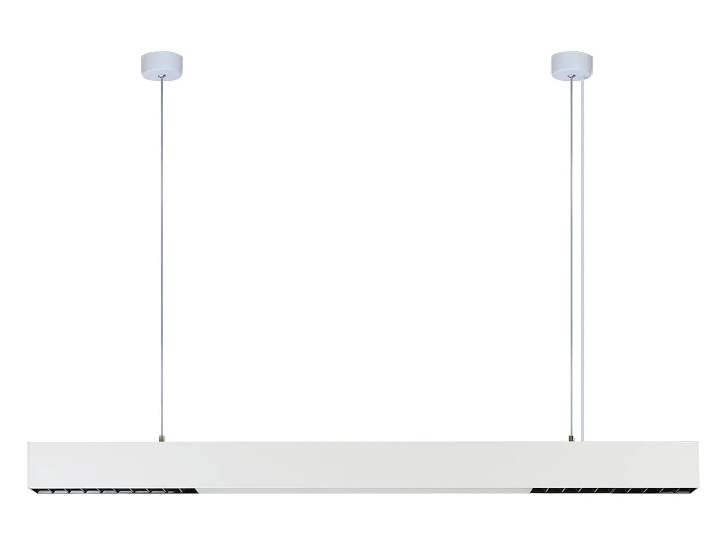 NETTLIFE Lámpara Colgante LED 32W Blanco Diam.107CM Moderna Aluminio Regulable Altura Regulable con Diseño Largo Lineal para