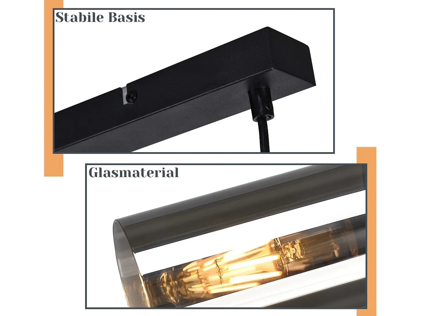 NETTLIFE Lámpara colgante para mesa de comedor, E27, 4 llamas, LED ajustable, pantalla de cristal moderna