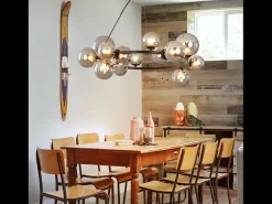 NETTLIFE Lámpara colgante para mesa de comedor - lámpara colgante para salón, lámpara colgante de 14 bombillas G9.