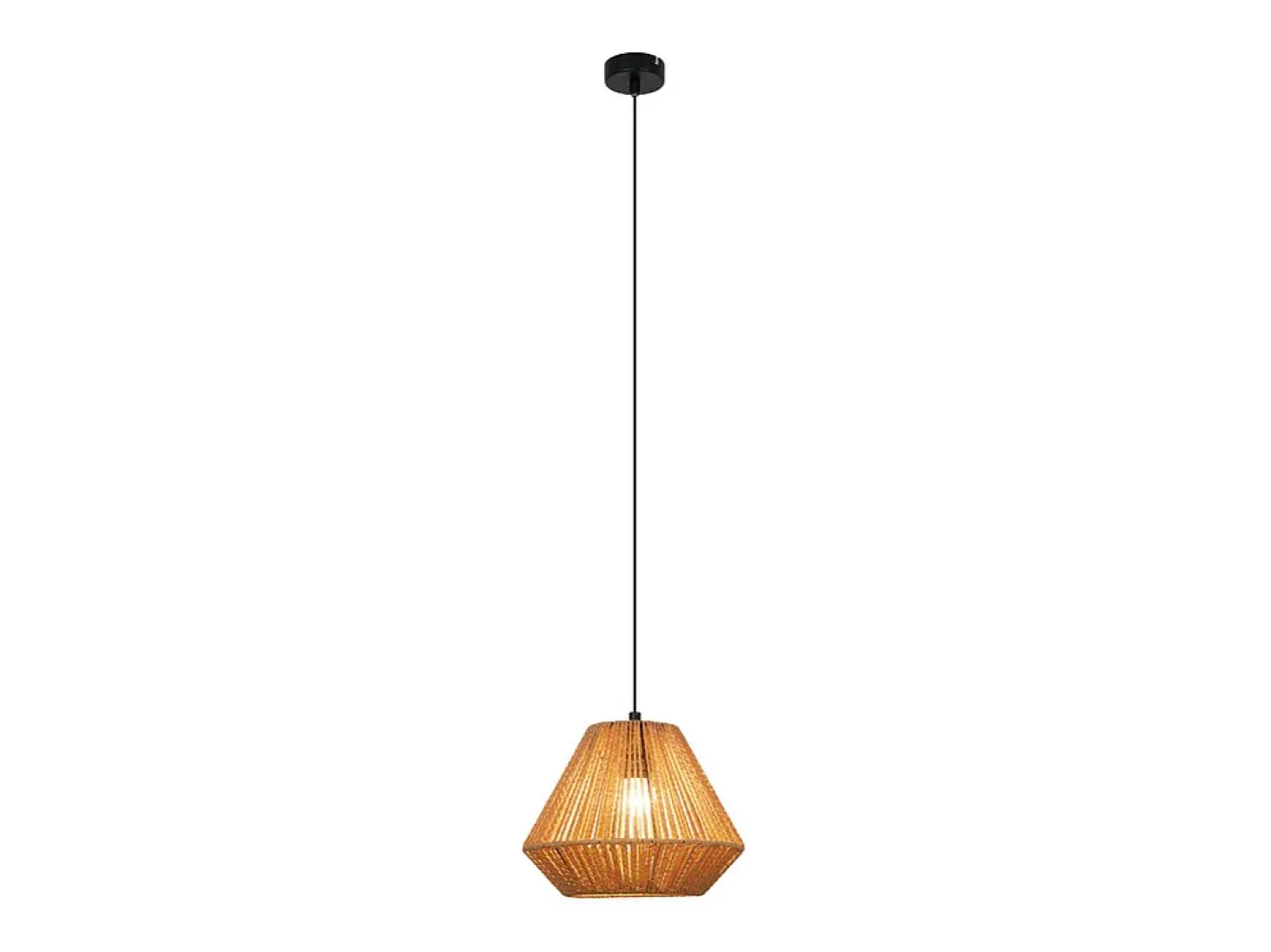NETTLIFE Lámpara colgante de mesa de comedor vintage 1 bombilla diseño de cuerda de cáñamo linterna E27 lámpara de comedor
