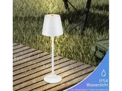 NETTLIFE Lámpara de cabecera con batería inalámbrica,2 piezas - LED RGB 2600 mhA Lámpara de mesa para exteriores Lámpara de batería USB TIPO C Blanca