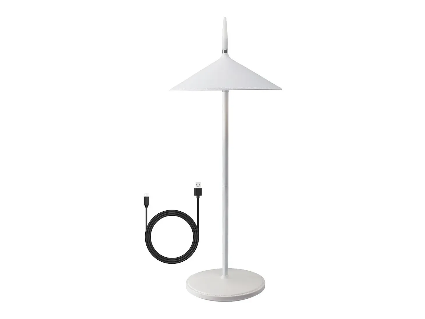 NETTLIFE Lámpara de mesa con batería lámpara de noche inalámbrica LED 1800mhA recargable táctil regulable moderna blancapara exterior IP44