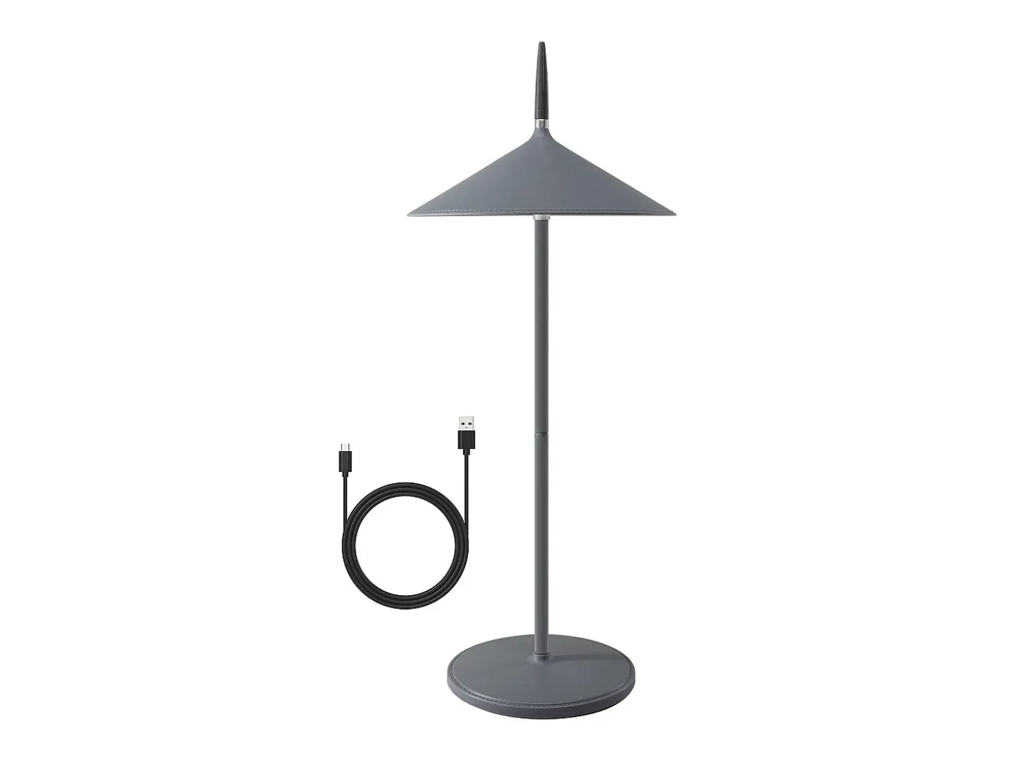 NETTLIFE Lámpara de mesa inalámbrica, lámpara de noche LED con batería de 1800 mhA, recargable, táctil, regulable, moderna, IP44 con USB