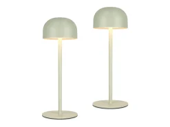 NETTLIFE Lámpara de mesa LED inalámbrica (paquete de 2): Lámpara de mesa regulable táctil con 3 temperaturas de color