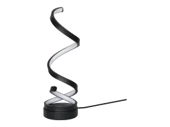 NETTLIFE lámpara de mesa LED regulable táctil para mesilla de noche, moderna de 12W con un diseño negro de 1,6 metros.
