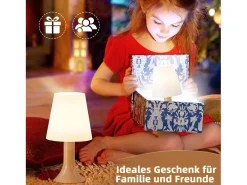 NETTLIFE Lámpara de mesa para salón, lámpara de noche con cable, juego de 2 pequeñas, E14 modernas.
