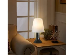 NETTLIFE Lámpara de mesa para salón, lámpara de noche con cable, juego de 2 lámparas pequeñas E14, lámparas de mesa modernas