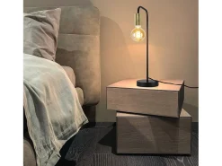 NETTLIFE Lámpara de Mesa Vintage Lámpara de Noche para - Lámpara de Mesa Industrial E27 de Oro Negro Luz Nocturna para niños en el Dormitorio