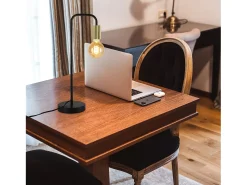 NETTLIFE Lámpara de Mesa Vintage Lámpara de Noche para - Lámpara de Mesa Industrial E27 de Oro Negro Luz Nocturna para niños en el Dormitorio