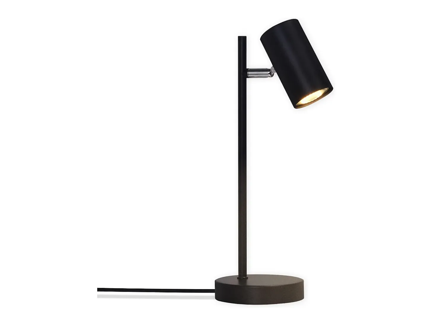 NETTLIFE lámpara de mesilla, lámpara de mesa negra, salón giratoria 350° GU10, metal, oficina.