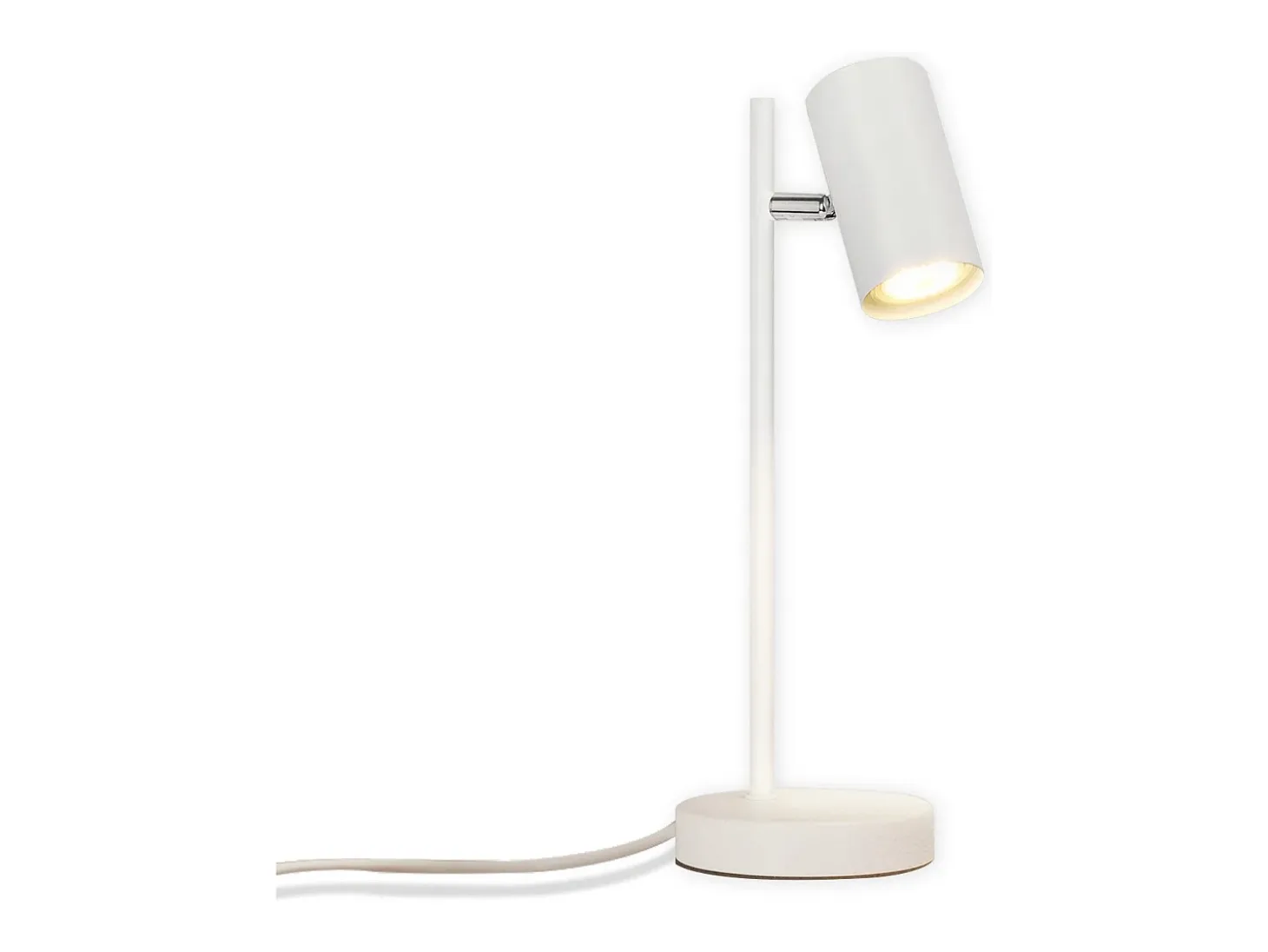 NETTLIFE lámpara de mesilla de noche, lámpara de mesa blanca giratoria 350° GU10, de metal, para oficina.
