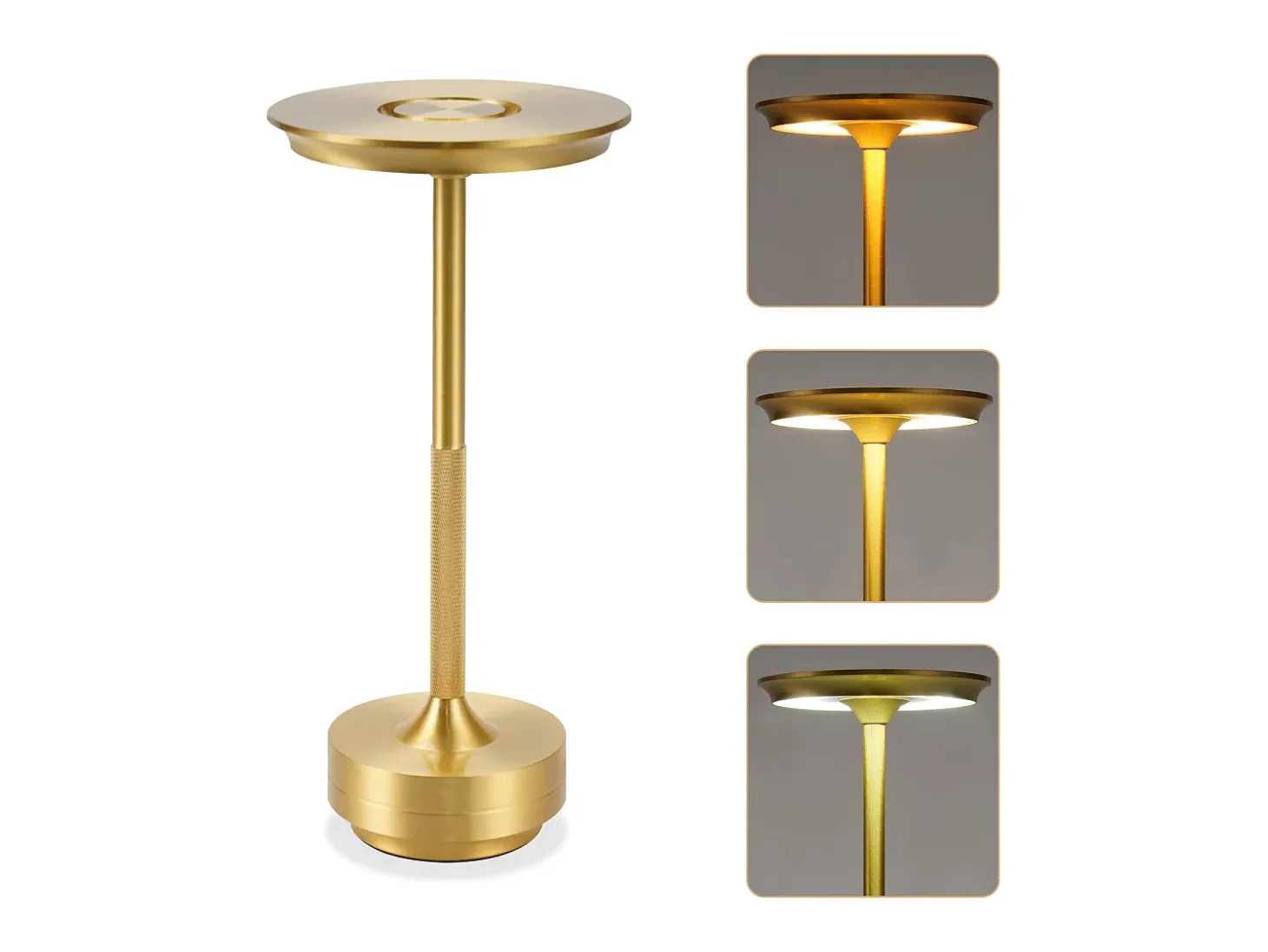 NETTLIFE Lámpara de noche, lámpara de mesa inalámbrica, batería - Lámpara de mesa LED táctil regulable con batería recargable por USB