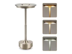 NETTLIFE Lámpara de noche, lámpara de mesa inalámbrica, batería - Lámpara de mesa LED táctil regulable con batería recargable por USB