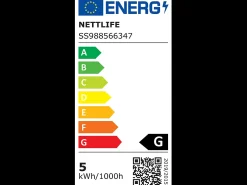 NETTLIFE Lámpara de noche inalámbrica, paquete de 2 LED táctil negra regulable 1800 mhA, recargable con USB, LED integrado permanentemente, IP44