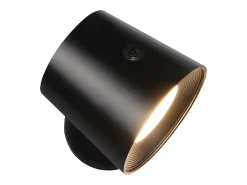 NETTLIFE Lámpara de pared de jaula de metal para interiores, lámpara de techo de metal ajustable moderna regulable de 360 °, diseño negro