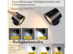 NETTLIFE Lámpara de pared de jaula de metal para interiores, lámpara de techo de metal ajustable moderna regulable de 360 ​​​​°, diseño negro