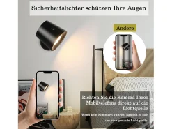 NETTLIFE Lámpara de pared de jaula de metal para interiores, lámpara de techo de metal ajustable moderna regulable de 360 ​​​​°, diseño negro