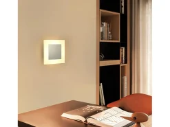 NETTLIFE Lámpara de pared LED, iluminación interior, luz de pared moderna, 3000K, blanco cálido, hecha de hierro y acrílico, Ø16 cm, 7W, luz para el pasillo.