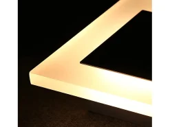 NETTLIFE Lámpara de pared LED, iluminación interior, luz de pared moderna, 3000K, blanco cálido, hecha de hierro y acrílico, Ø16 cm, 7W, luz para el pasillo.