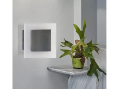 NETTLIFE Lámpara de pared LED, iluminación interior, luz de pared moderna, 3000K, blanco cálido, hecha de hierro y acrílico, Ø16 cm, 7W, luz para el pasillo.